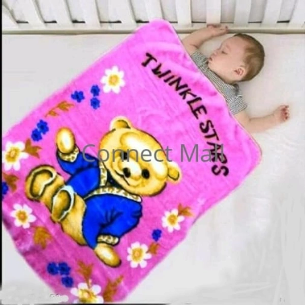 Multicolour  Medium Size Animal Baby Velvet Blanket  Perfect  for below 3yrs  Mild Winter as well as Spring  - Pink, Hooded Baby Blanket